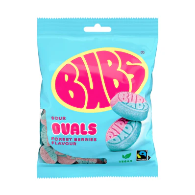 Bubs Godis Goody Sour Ovals Raspberry & Blueberry