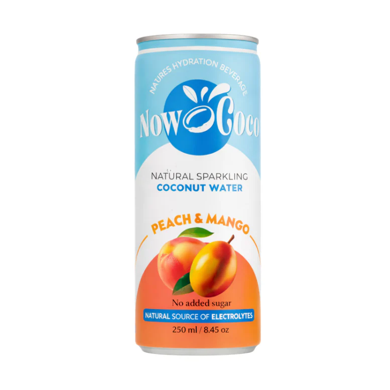 Now Coco Sparkling Coconut Water Peach & Mango